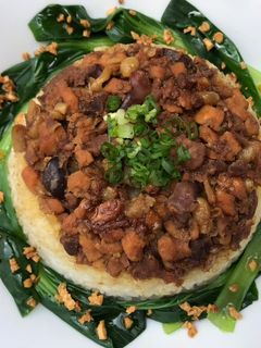 Foto resep Nasi tim daging ayam