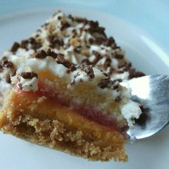 A picture of Vickys Christmas Sherry Trifle Cheesecake, GF DF EF SF NF.