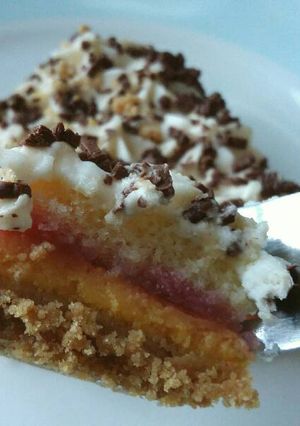 A picture of Vickys Christmas Sherry Trifle Cheesecake, GF DF EF SF NF.