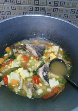 Foto resep Sup ikan kakap tahu kuning