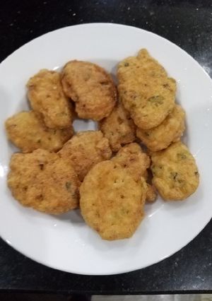 Hình của món Chả mực rau củ cho bé.