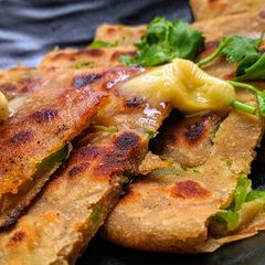 A picture of Shimla Mirch paratha.