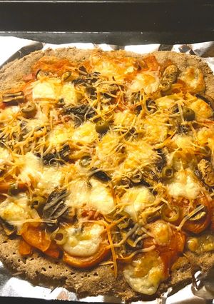 Una foto de Pizza casera saludable