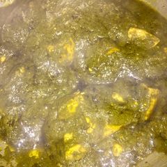 A picture of Palak paneer.