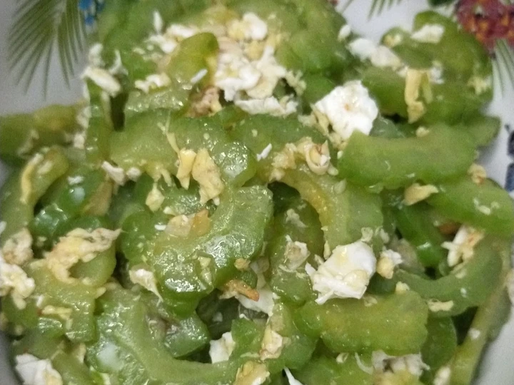 Cara Mudah Membikin Resep Pare tumis telur yang  Bikin Ketagihan Anti Ribet, Sempurna