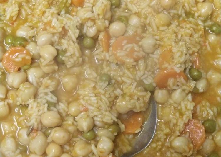 Arroz Caldoso de verduras y garbanzos Thermomix