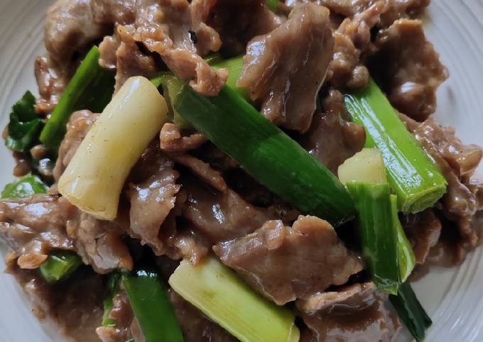 Steps to Make Favorite Spring Onion with Beef