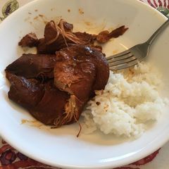 A picture of BBQ Orange Chicken.