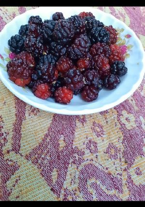 عکسی از دستور مربا و شربت شاه توت 🫐