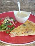 Quiche de champiñones y calabacín