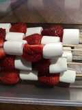 Brochetas de frutilla con Marshmellow