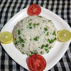 A picture of Matar jeera tadka Rice.