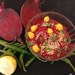 A picture of Beetroot Hummus.