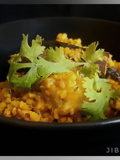 A picture of Bhuna Moong Dal with Dudhi /Louki Moong Dal Sabzi.