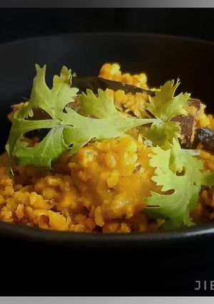 A picture of Bhuna Moong Dal with Dudhi /Louki Moong Dal Sabzi.