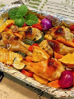 Hình của món Gà Nướng Rau Củ.