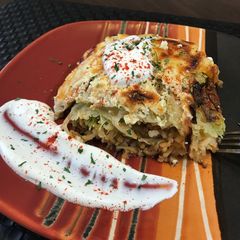 A picture of Layered savory cabbage casserole 🥘.