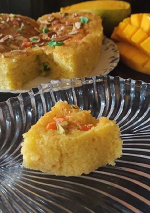 मैंगो सूजी केक(mango suji cake recipe in hindi) रेसिपी मुख्य फोटो