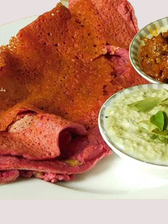 தினை அரிசி பீட் ரூட் தோசை செய்முறை முக்கிய புகைப்படம்