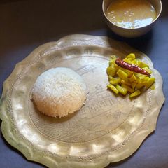 A picture of Olkopi ør Kohlrabi or German Turnip Bhaaja or fry (Bengali cuisine).