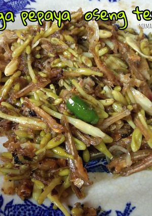 Foto resep Bunga pepaya oseng teri