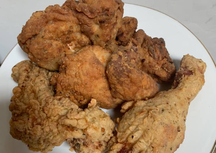 Cara Gampang Menyiapkan Ayam Crispy / KFC Fried Chicken homemade Anti Gagal