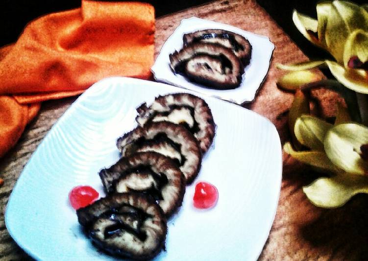 Hurricane chocolate swissrol cake