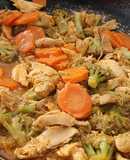 Pollo con zanahoria y brócoli