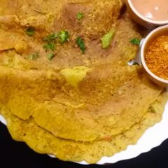 Besan poha chilla A picture of Besan poha chilla.