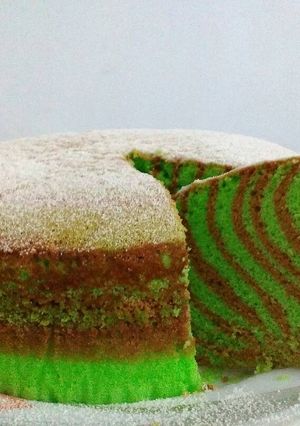 Foto resep Chocolate Pandan Ogura Cake
