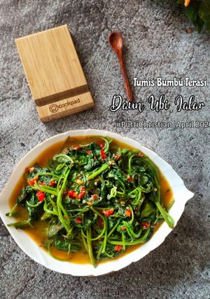 Foto resep Daun Ubi jalar bumbu terasi