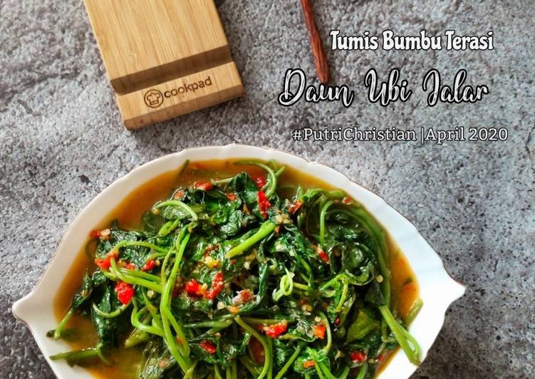 Recipe Yummy Daun Ubi Jalar Bumbu Terasi Life Style News