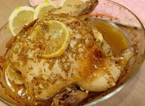 Foto resep Ayam panggang dengan lemon, bawang putih, rosemary