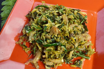 Cara Gampang Membuat Tumis Bunga Pepaya with Pakis Anti Gagal