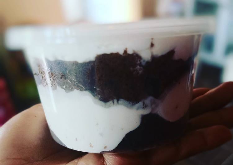 Cara Menghidangkan Coklat cake (kukus) ice cream Kekinian