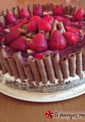 Φωτογραφία της συνταγής Τούρτα cheesecake lila pause