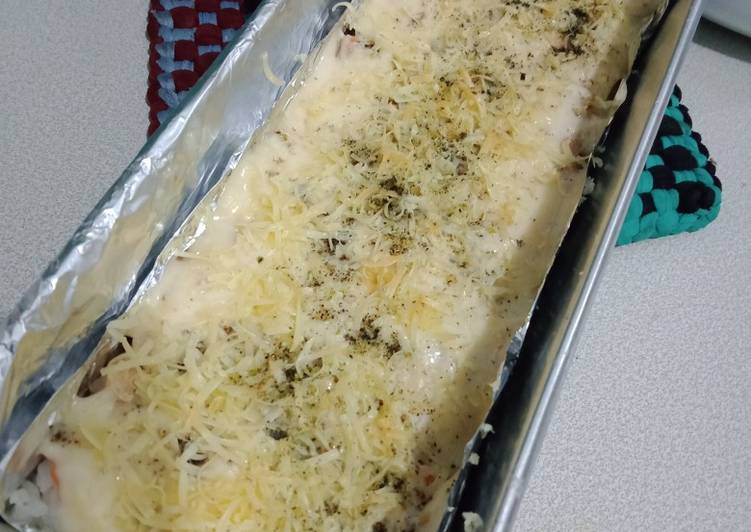Baked salmon mentai and cheese