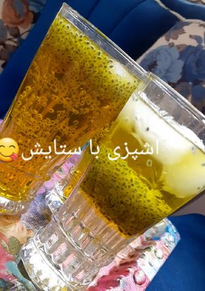 عکسی از دستور شربت گلاب و زعفران با تخم شربتی