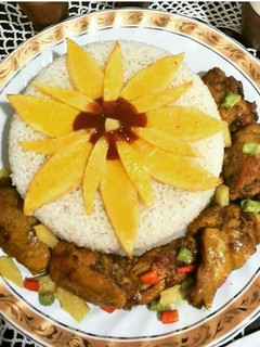 عکسی از دستور دوپیازه مرغ برنج کته الهام پز
