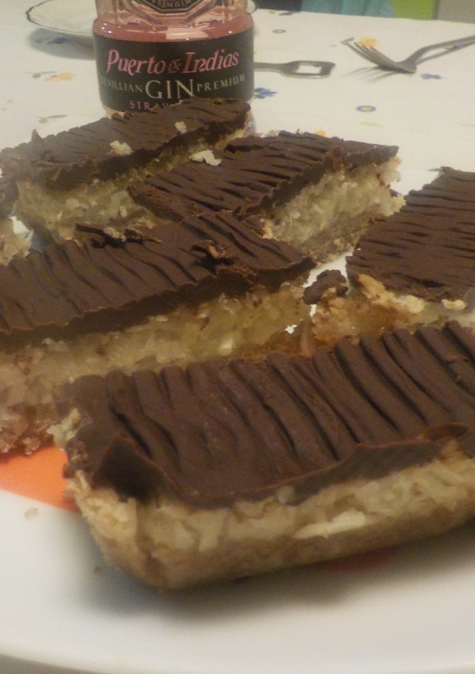 Una foto de Tronco de coco y chocolate