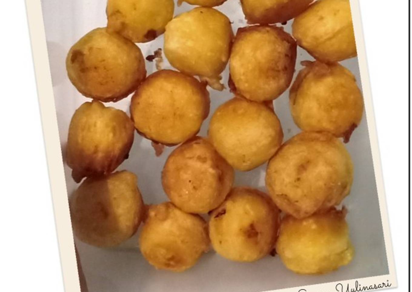 Bola tape goreng isi coklat dan keju