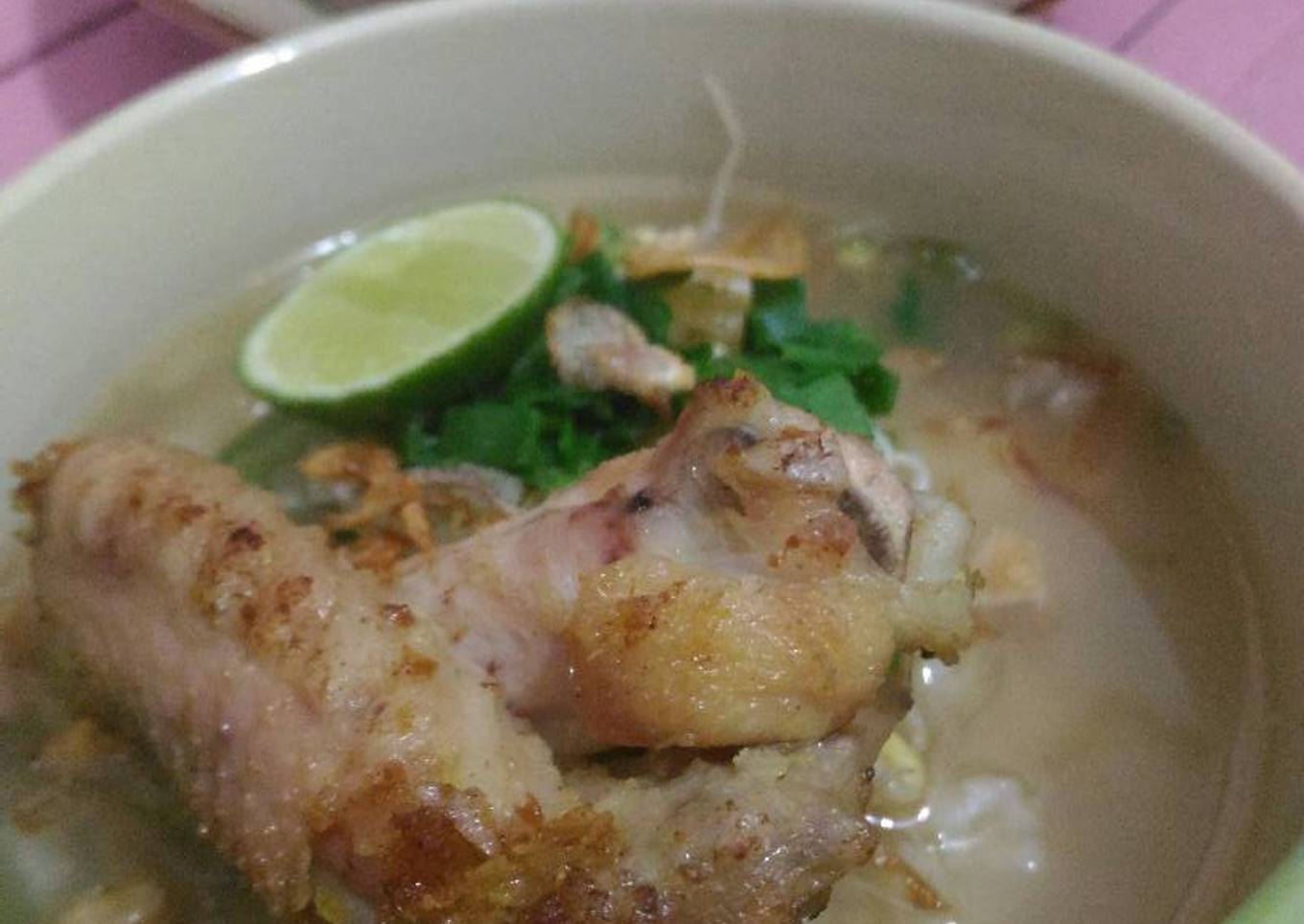 Soto bening ayam kampung