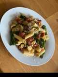 Pasta with Italian sausage & tender stem broccoli