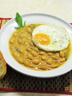 Zsályás babfőzelék recept fotója
