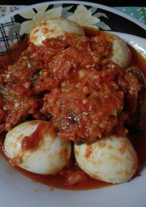 Foto resep Balado ikan tongkol & telur