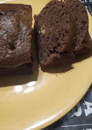 Una foto de Budín de chocolate húmedo y proteico 🌱