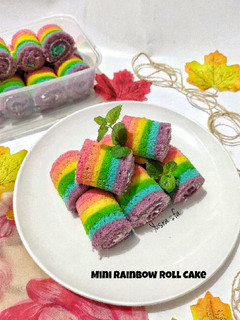 Foto resep Mini Rainbow Roll Cake