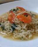 Pasta ramen con camarón