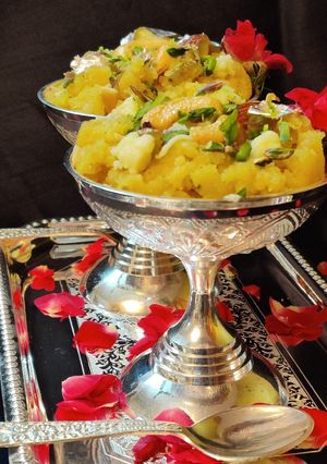 A picture of Moong daal halwa.