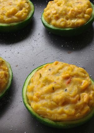 Una foto de Zapallitos rellenos de humita